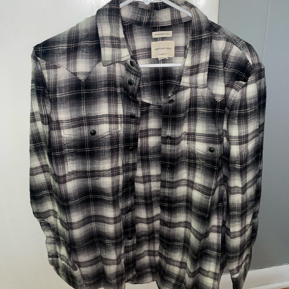 Soft Oversized American Eagle Plaid Flannel